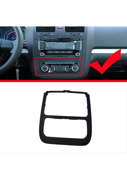 1KD858069 Araba Iklim Kontrol Paneli Çerçevesi CD Navigasyon Çerçevesi Volkswagen Jetta Mk5 2005-2010 (Yurt Dışından)