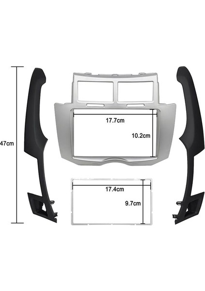 Toyota Yaris Vitz Platz 2005-2011 Dash Kit Mp5 Stereo DVD Adaptör Panel Çerçevesi Için 2 Din Araba Radyo Fasyası (Yurt Dışından) fırsatları