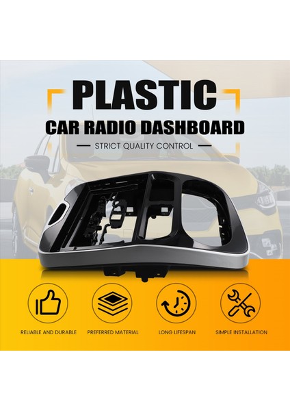 Renault Clio Için 2 Din 10.1 Inç Araba Radyo Fasya Panel Çerçevesi 2012-2019 Gösterge Tablosu Kurulum Trim Kiti (Yurt Dışından) fırsatları