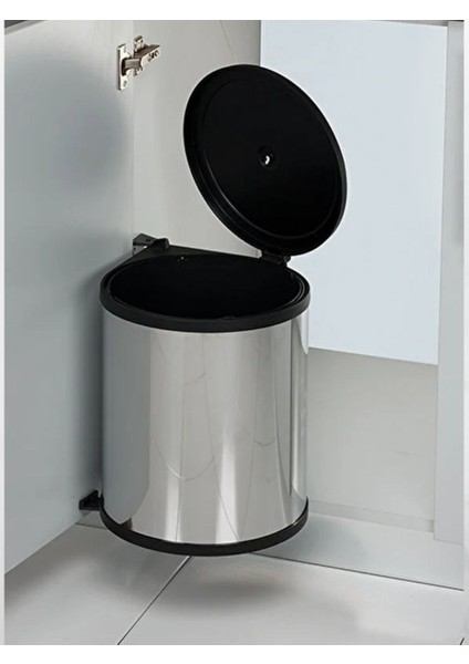 DOLAP İÇİ KROM METAL LUKS ÇÖP KOVASI 11 LT , OTOMATİK AÇILIR KAPAKLI fırsatları