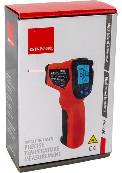 G90-IR500 Infrared Termometre Sıcaklık Ölçüm Lazer