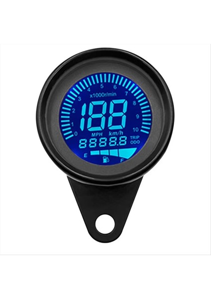 Motosiklet Metre Hızölçer Dijital Kilometre Sayacı Gece Işığı 12V Dijital Hız Göstergesi Takometre Motosiklet Aksesuarları, B (Yurt Dışından)