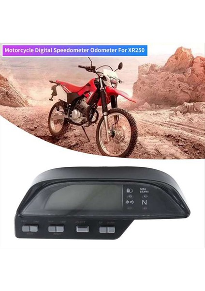 Honda XR250 Için 1 Adet Motosiklet Dijital Hızölçer Kilometre Siyah Siyah (Yurt Dışından)