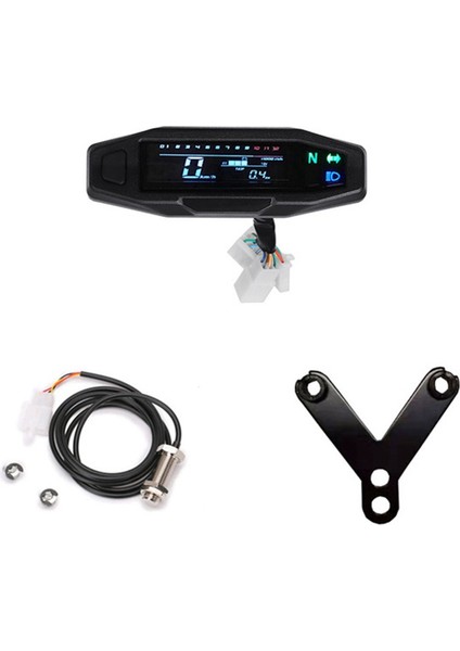 Moto LCD Speedometre Mini Metre Kütük Elektrik Enjeksiyon Karbüratör Enstrümanı Rus KR200 Için Braket ile (Yurt Dışından)