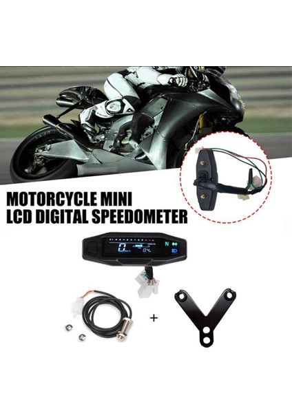 Moto LCD Speedometre Mini Metre Kütük Elektrik Enjeksiyon Karbüratör Enstrümanı Rus KR200 Için Braket ile (Yurt Dışından) fiyatları
