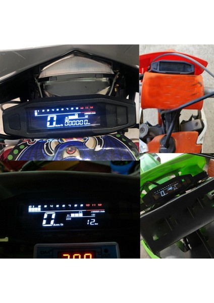 Moto LCD Speedometre Mini Metre Kütük Elektrik Enjeksiyon Karbüratör Enstrümanı Rus KR200 Için Braket ile (Yurt Dışından) modelleri