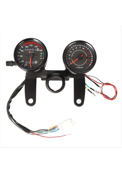 Evrensel Motosiklet Hız Tezgahı Kilometre Sometresi LED Arka Işık Takometresi (Yurt Dışından)