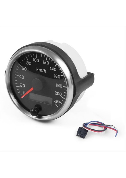 Araç Evrensel 85MM Hız Tometre Yolcun Çift Fonksiyon LCD Panel Değiştirilmiş Araç Speedometre 220KM/S (Yurt Dışından)