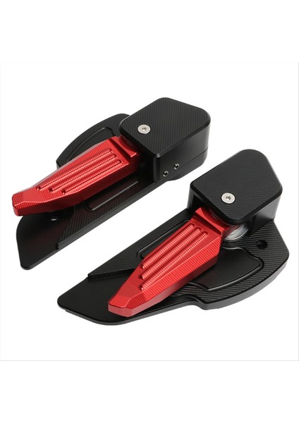 Motosiklet Otomatik Uzatma ve Kat Arka Ayak Pedalı Vespa PRIMAVERA150 Sprint Için Katlanabilir 150 Siyah+Kırmızı (Yurt Dışından)