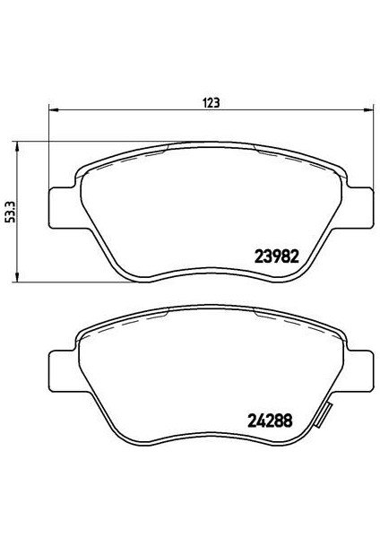 ÖN BALATA CORSA D KÜÇÜK TİP 1.0-1.2-1.3 CDTI-1.4 2006 ADAM 2014 DOBLO 2003 PANDA 2004 1605226 93169174 77364919 93169254
