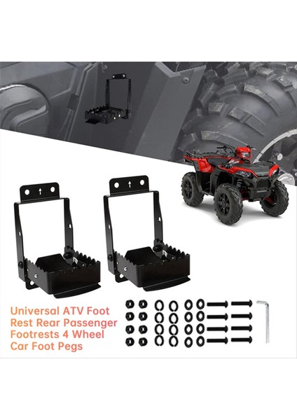 1paır Universal Atv Ayak Dinlenme Arka Yolcu Ayak Çarşamba 4 Tekerlekli Araç Ayak Pegs Yolcu Kayma Önleyici Dökme Demir Ayak Çarşamba (Yurt Dışından) fiyatları
