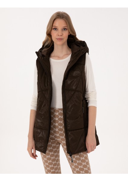 Kadın Kahverengi Regular Fit Yelek 50308945-VR029