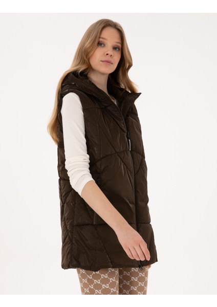 Kadın Kahverengi Regular Fit Yelek 50308945-VR029 modelleri