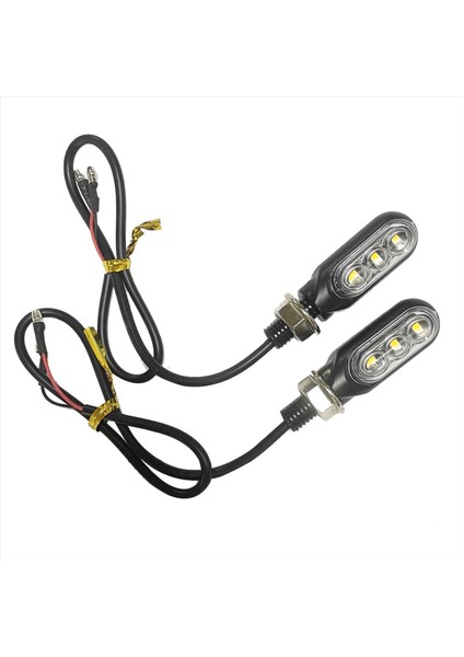 2pcs Motosiklet Turn Sinyalleri 3le Motot Motosikler Gösterleri Için Motorbik Stooter Için Amber Lamp Gilebar Işık (Yurt Dışından)