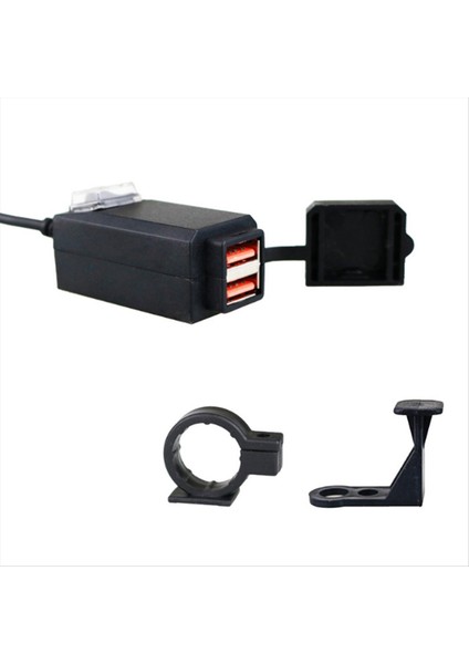 Motosiklet Gideri Qc 3.0 Çift USB 9V-12V Şarj Cihazı Motosiklet Su Geçirmez Şarj Cihazı Adaptör Soketi (Yurt Dışından)