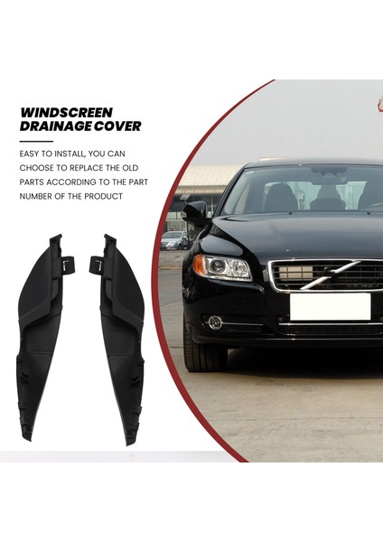 31218596 31218597 Ön Kapaklı Panel Kapak Volvo Için Ön Cam Drenaj Kapağı (2007) V70 (2008) S80L (Yurt Dışından) modelleri