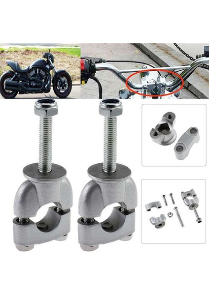 1pair 7/8 Inç Gideri Yükselticileri Çubuk Kiti Metal Montaj Kelepçesi Off-Road Motosiklet Kolu Çubuğu (Yurt Dışından) fiyatları