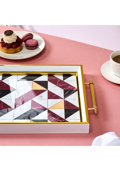 Niva Dikdörtgen Bordo Tepsi 42 cm modelleri