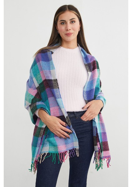 Ekose Desenli Yumuşak Dokulu Şal