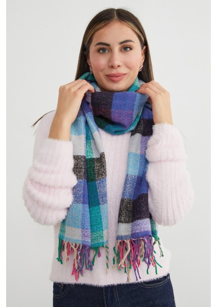 Ekose Desenli Yumuşak Dokulu Şal