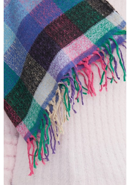 Ekose Desenli Yumuşak Dokulu Şal