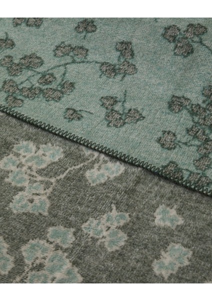 Retro Leaf Pamuklu Tek Kişilik Battaniye 150X200 cm Haki modelleri