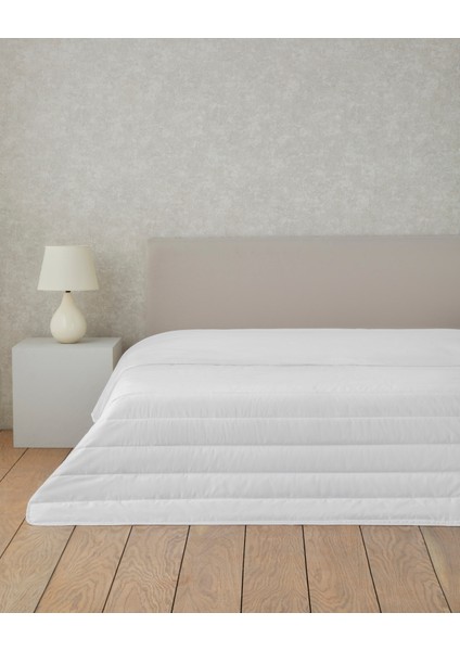 Premium Mikrojel Tek Kişilik Yorgan 155X215 cm Beyaz