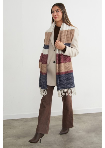 Renk Bloklu Petek Desenli Şal fırsatları