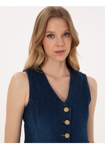 Kadın Saks Slim Fit Jean Ceket 50310552-VR032 fiyatları