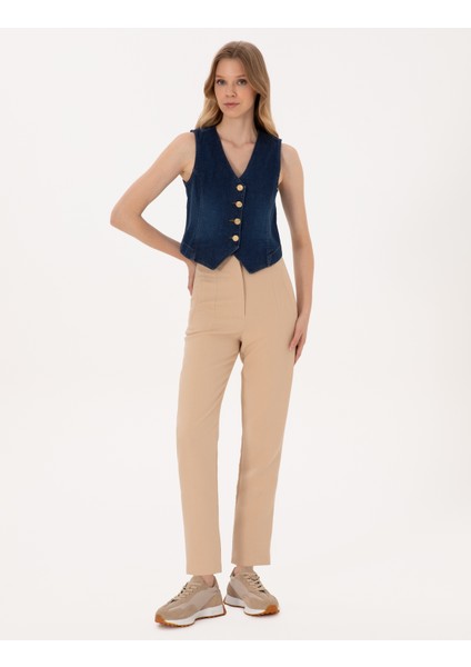 Kadın Saks Slim Fit Jean Ceket 50310552-VR032 fırsatları