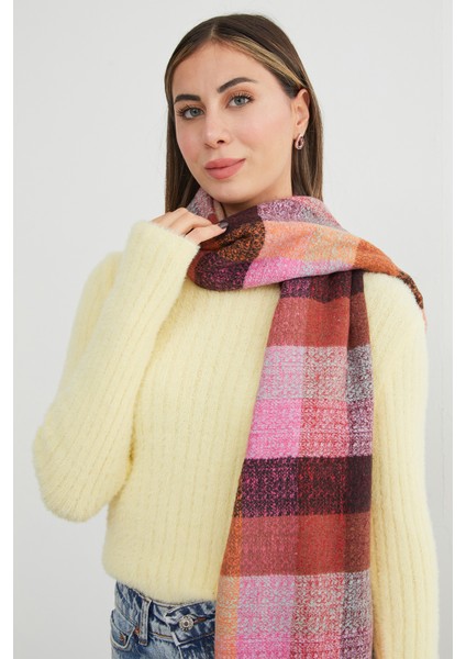 Ekose Desenli Yumuşak Dokulu Şal