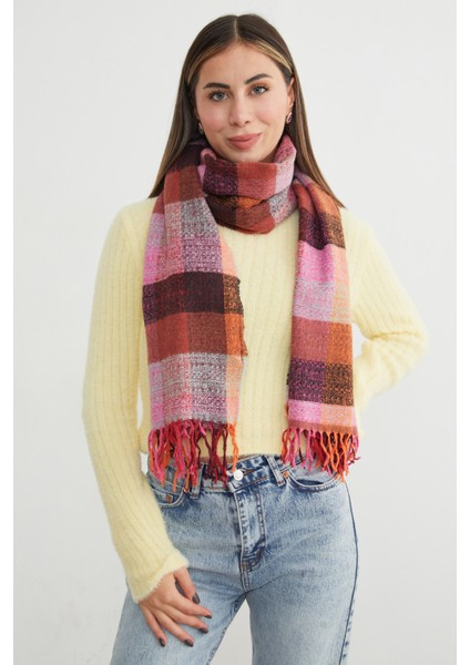 Ekose Desenli Yumuşak Dokulu Şal