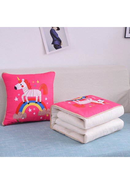 Üzerinde Logo Baskılı Ikisi Bir Arada Yastık Yorganı, Çok Fonksiyonlu Araba Kanepe Yastığı Yorganı (Yurt Dışından)