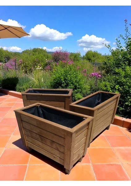 Destina Ahşap Saksı-Ceviz Rengi-Ahşap SAKSI-30*70-35H fiyatları