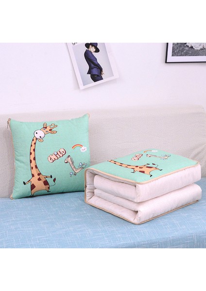 Üzerinde Logo Baskılı Ikisi Bir Arada Yastık Yorganı, Çok Fonksiyonlu Araba Kanepe Yastığı Yorganı (Yurt Dışından)