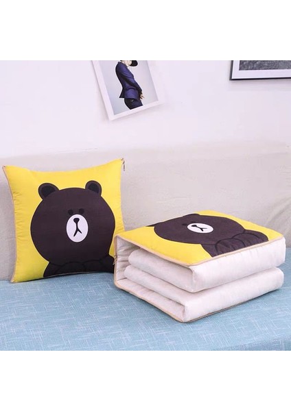 Üzerinde Logo Baskılı Ikisi Bir Arada Yastık Yorganı, Çok Fonksiyonlu Araba Kanepe Yastığı Yorganı (Yurt Dışından)