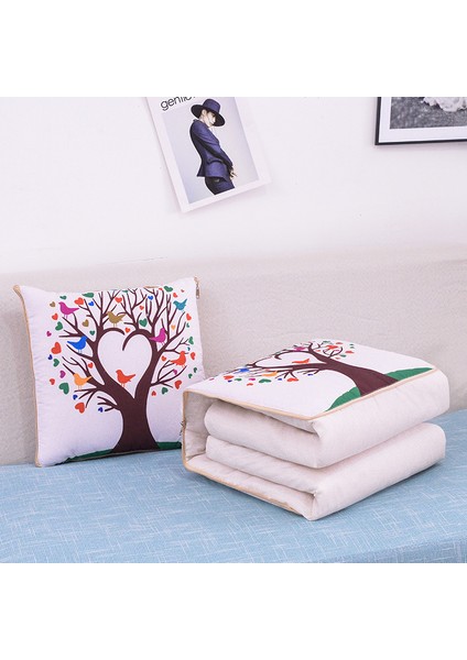 Üzerinde Logo Baskılı Ikisi Bir Arada Yastık Yorganı, Çok Fonksiyonlu Araba Kanepe Yastığı Yorganı (Yurt Dışından)