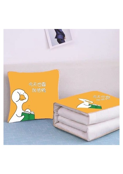 Üzerinde Logo Baskılı Ikisi Bir Arada Yastık Yorganı, Çok Fonksiyonlu Araba Kanepe Yastığı Yorganı (Yurt Dışından)