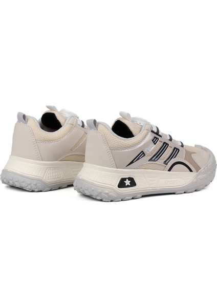 Kız Çocuk Bej Siyah Günlük Spor Ayakkabı | Rahat Yürüyüş ve Koşu Sneaker - Şık ve Dayanıklı Tasarım fırsatları