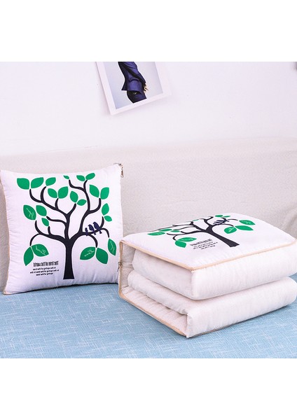 Üzerinde Logo Baskılı Ikisi Bir Arada Yastık Yorganı, Çok Fonksiyonlu Araba Kanepe Yastığı Yorganı (Yurt Dışından)