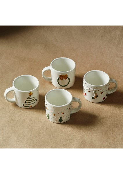 New Year Yılbaşı Bliss 4 Kişilik Kahve Fincan Takımı 100 ml modelleri