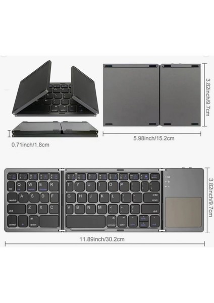 Bilgisayar için Taşınabilir Katlanır Kablosuz Klavye fırsatları