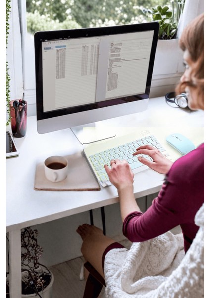 Bilgisayar için Yeşil Rgb Işıklı Klavye Mouse Seti