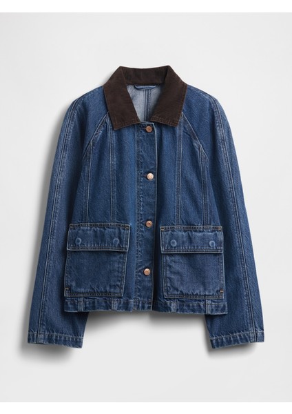 Kadın Lacivert Ultrasoft Denim Swing Chore Ceket fiyatları