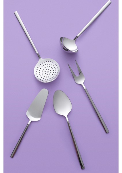 Milano 5 Parça Çelik Servis Seti - Inox