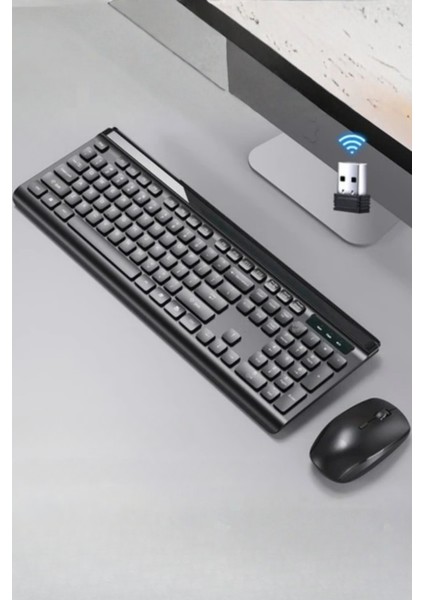 Bilgisayar için Siyah Klasik Klavye Mouse Seti