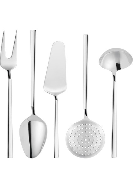 Milano 5 Parça Çelik Servis Seti - Inox