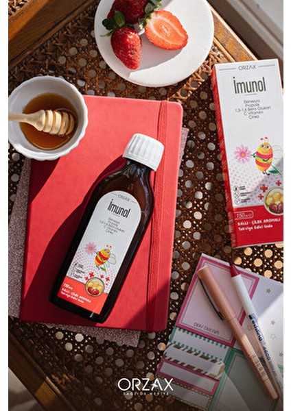 Ballı Çilek Aromalı Şurup 150 ml Ekinazya Propolis İçeren Takviye Edici Gıda