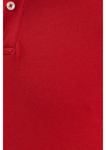 Erkek Slim Fit Dar Kesim Pamuklu Yumuşak Dokulu Serin Tutan Kumaş Düz Pike Bordo Polo Yaka Tişört