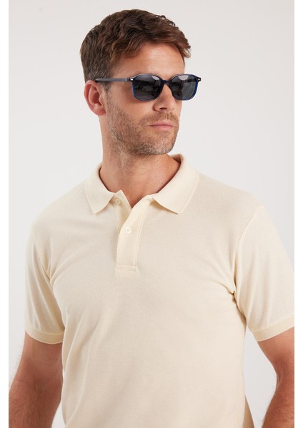 Erkek Slim Fit Dar Kesim Pamuklu Yumuşak Dokulu Serin Tutan Kumaş Düz Pike Polo Yaka Tişört fiyatları